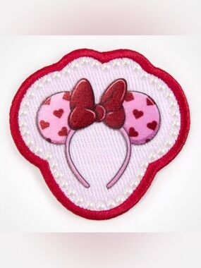 Disney Parks Minnie Mouse Valentine’s Day Ear Headband Patch Stoney Clover Lane